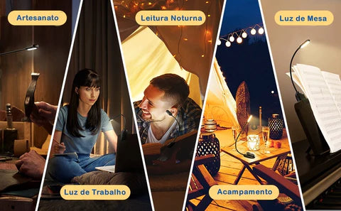 Luz para Leitura Premium - Recarregável