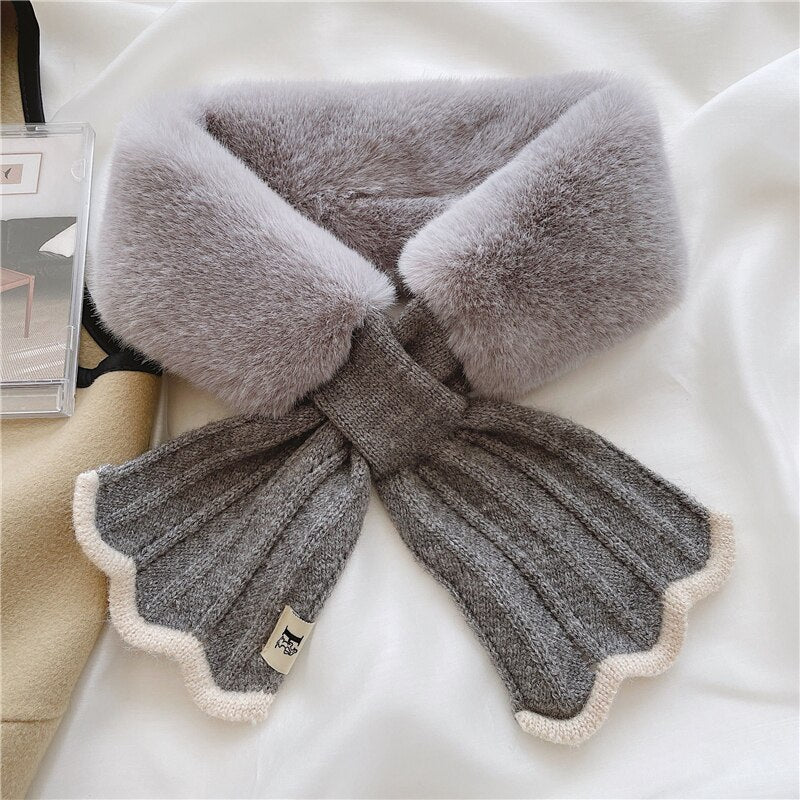 Cachecol de Pelúcia em Formato de Laço (Fashion e Confortável) - Nossa Casa Completa