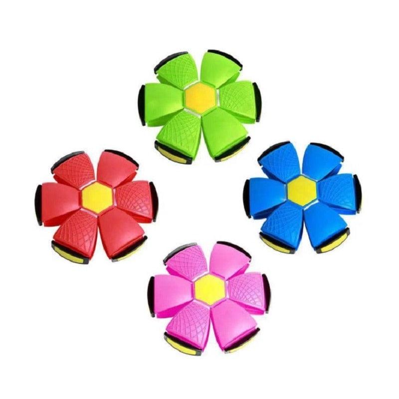 Outdoor Toy Fly Ball LED Beach Garden Game Throw Disc Ball Toy Kid Fancy Soft Novelty Toy multiple colour Flat Throw Disc Ball - Nossa Casa Completa