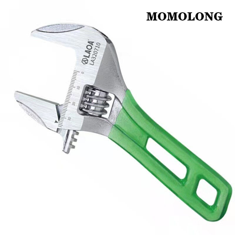 LAOA 6/8/10/12inch Wrench Short Handle Adjustable Spanner Monkey Spanner HCS Material Laser Scale Rubber Wrapped - Nossa Casa Completa