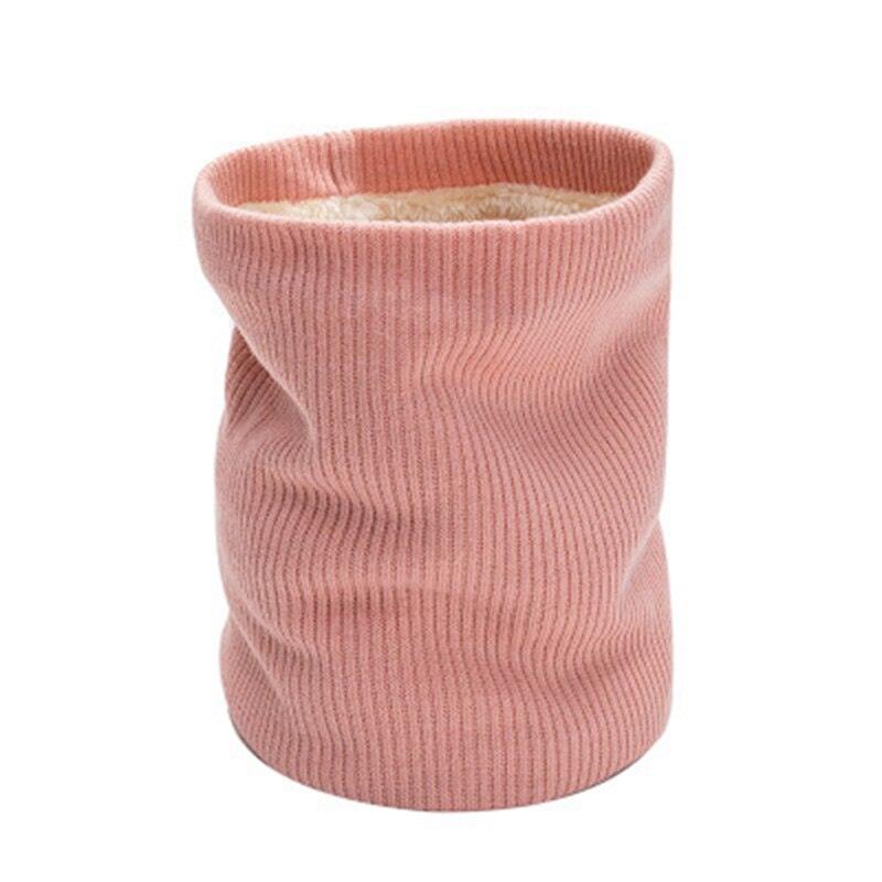 Female Knit Woolen Pulloves False Collar Warm Scarve Unisex Winter Plush Thicken Elastic Windproof Cycling Neck Guard Scarf O8 - Nossa Casa Completa