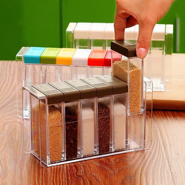 Organizador de Temperos em Acrílico - Porta Condimento - 7 Peças