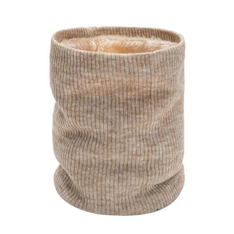Female Knit Woolen Pulloves False Collar Warm Scarve Unisex Winter Plush Thicken Elastic Windproof Cycling Neck Guard Scarf O8 - Nossa Casa Completa