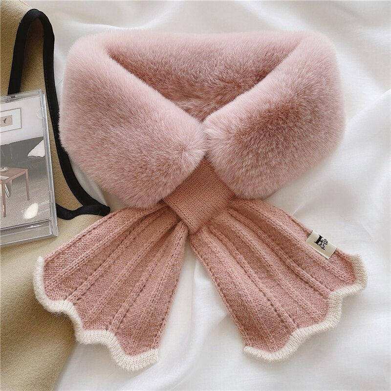 Cachecol de Pelúcia em Formato de Laço (Fashion e Confortável) - Nossa Casa Completa
