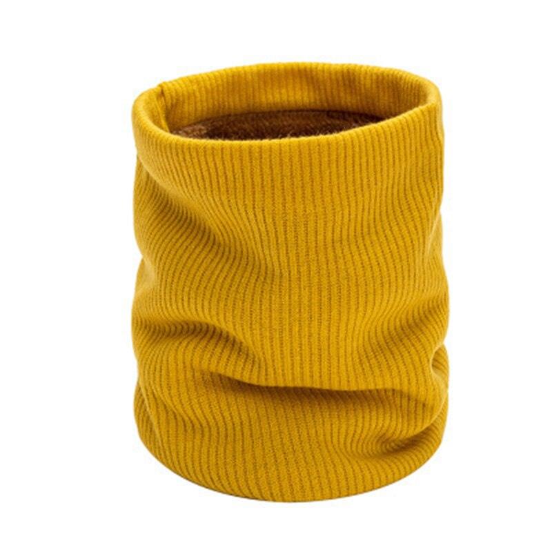 Female Knit Woolen Pulloves False Collar Warm Scarve Unisex Winter Plush Thicken Elastic Windproof Cycling Neck Guard Scarf O8 - Nossa Casa Completa