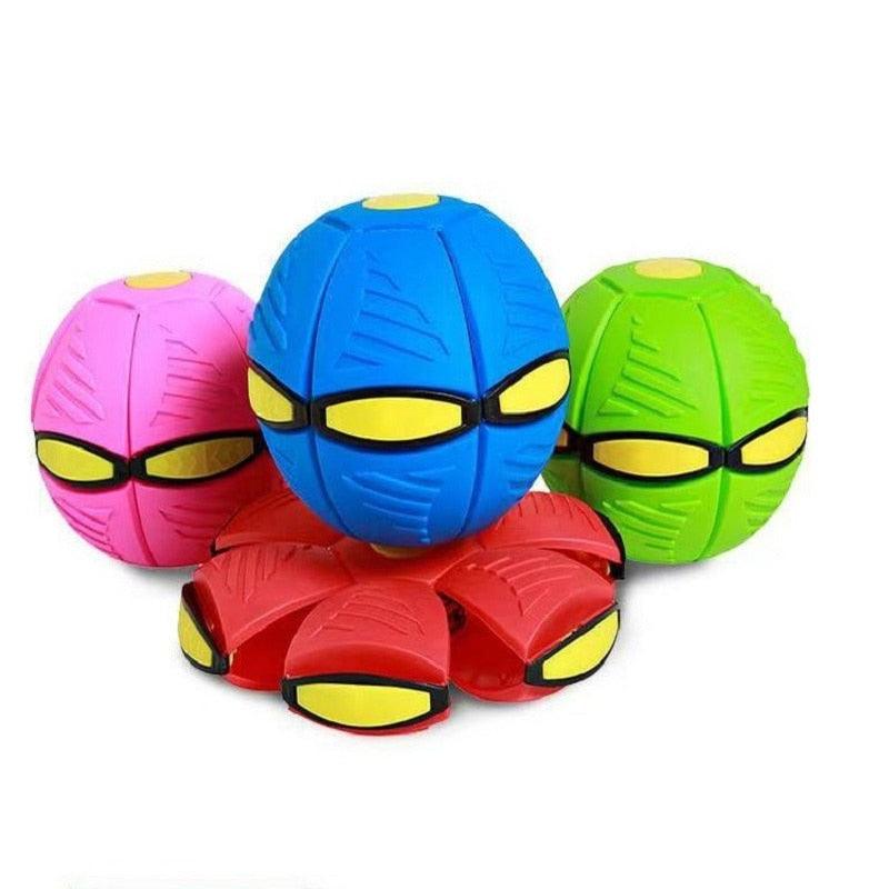 Outdoor Toy Fly Ball LED Beach Garden Game Throw Disc Ball Toy Kid Fancy Soft Novelty Toy multiple colour Flat Throw Disc Ball - Nossa Casa Completa