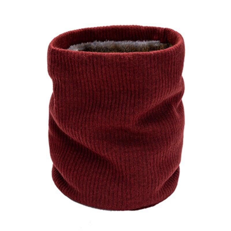 Female Knit Woolen Pulloves False Collar Warm Scarve Unisex Winter Plush Thicken Elastic Windproof Cycling Neck Guard Scarf O8 - Nossa Casa Completa