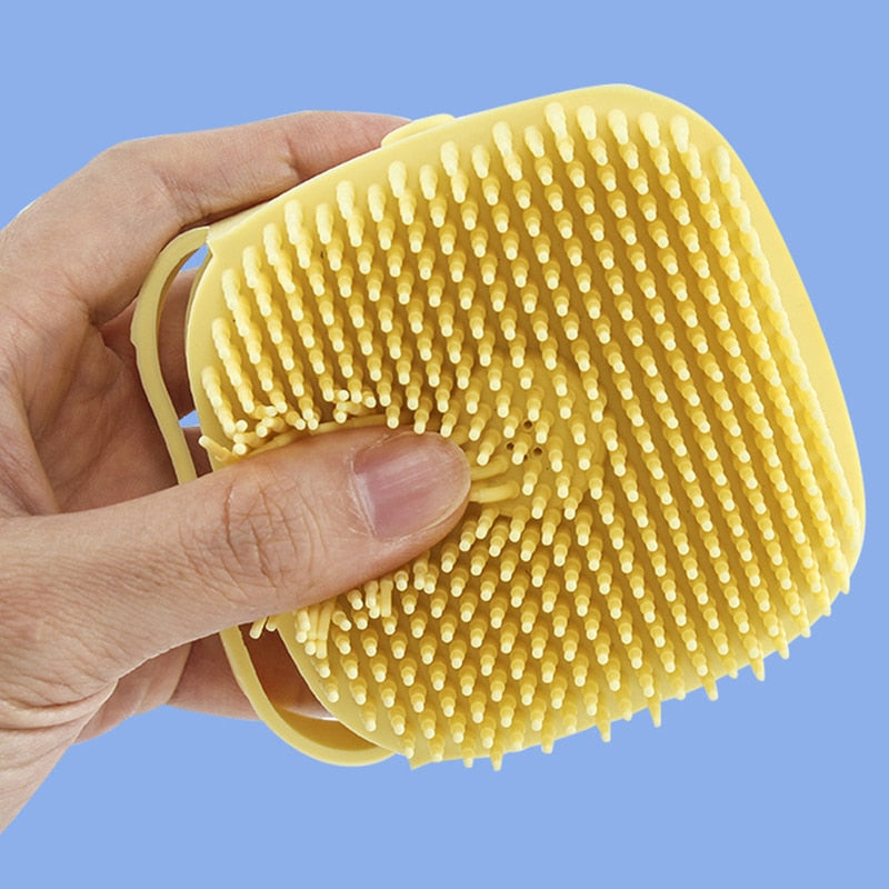 Escova de Banho Massageadora Compartimento para Shampoo Integrado PetSpa Pro