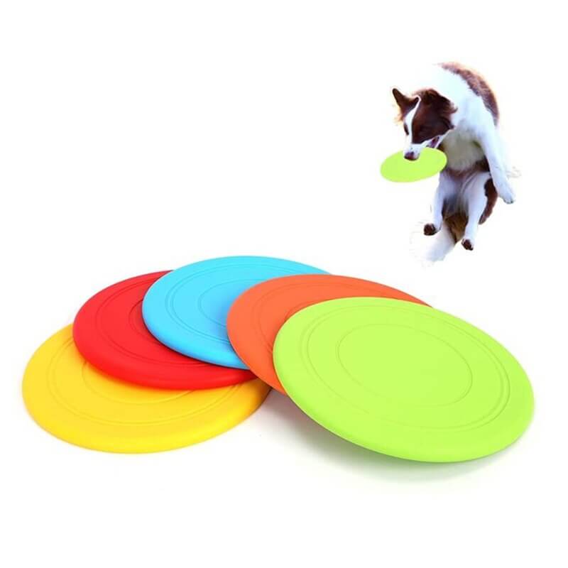 (Disk Toy) Disco Voador de Silicone Brinquedo Interativo Para Cães