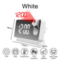 LED Digital Electronic Alarm Clock Ceiling Projector with 180° Rotatable Projection Time USB Desktop Bedroom Bedside Mute Clock