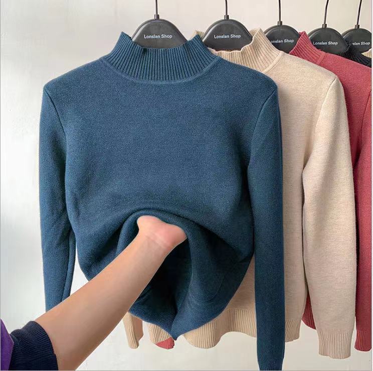 Blusa Manga Longa de Gola Alta