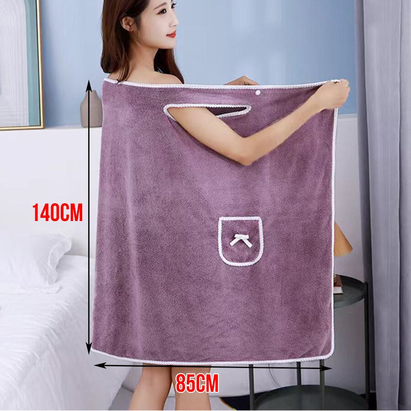 Vestido/Toalha de Banho c/ Alças, Confortável e Prático - Nossa Casa Completa