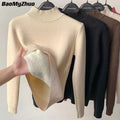 Blusa Manga Longa de Gola Alta