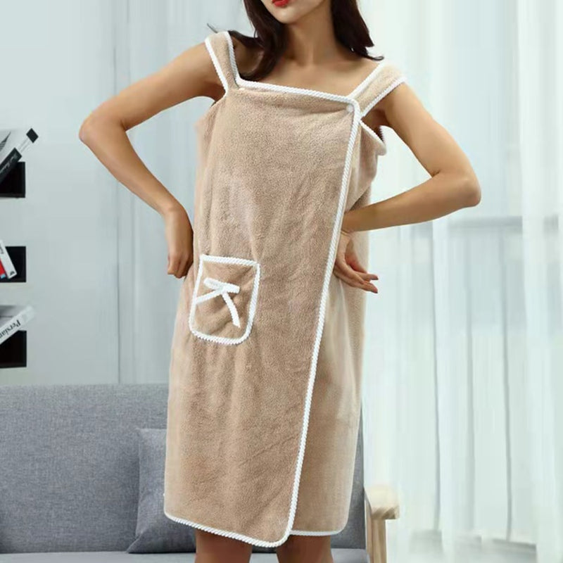 Vestido/Toalha de Banho c/ Alças, Confortável e Prático - Nossa Casa Completa