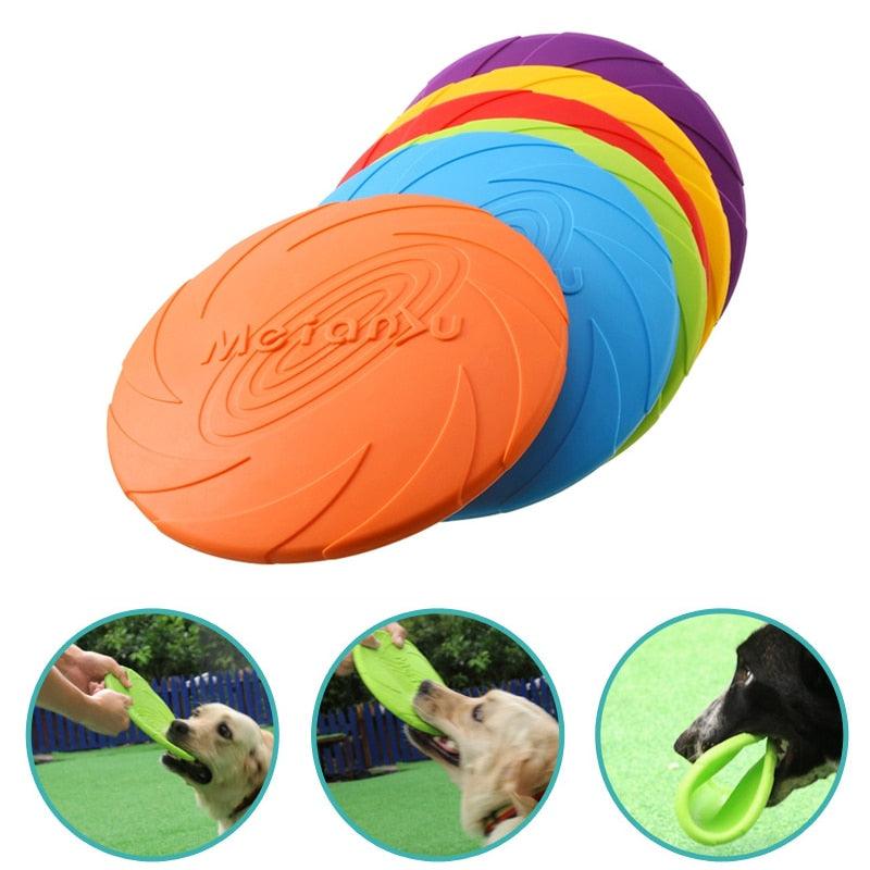 Pet Dog Flying Disk Toy Silicone Material Environmentally Friendly Anti-Chew Dog Puppy Interactive Training Pet Supplies - Nossa Casa Completa
