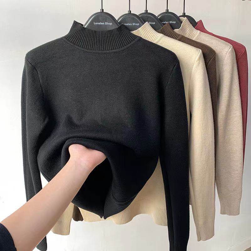 Blusa Manga Longa de Gola Alta