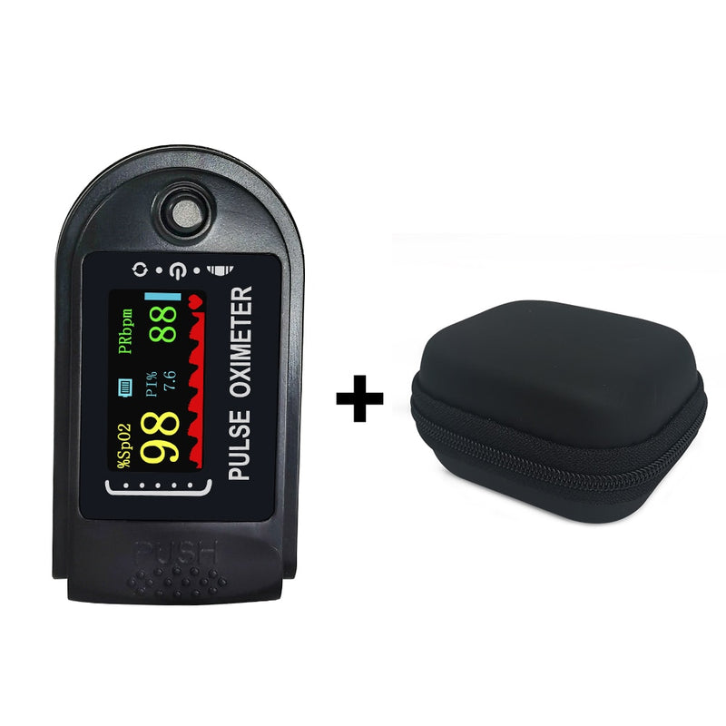 Medical Finger Pulse Oximeter Blood Oxygen Saturation Meter Heart Rate Monitor OLED Oximetro Baby Thermometer Infrared Digital - Nossa Casa Completa
