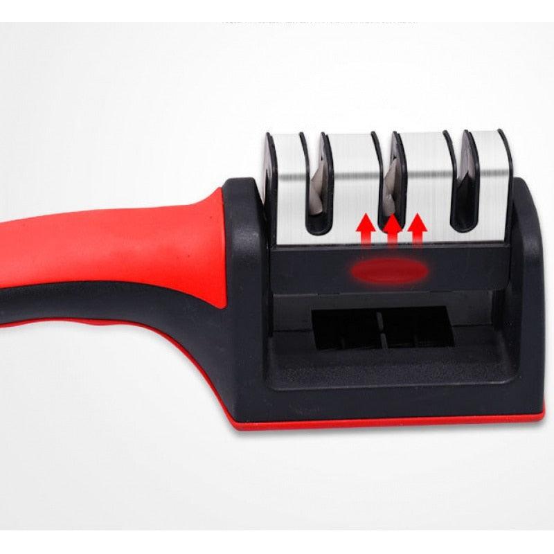 Professional Stainless Steel Knives Sharpster With 3 Professional Sharppers 21.5*5.8*5.1 CM - Nossa Casa Completa
