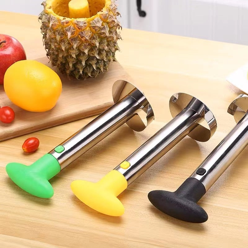 Descascador Fatiador de Abacaxi em Aço Inox Espiral 3 em 1