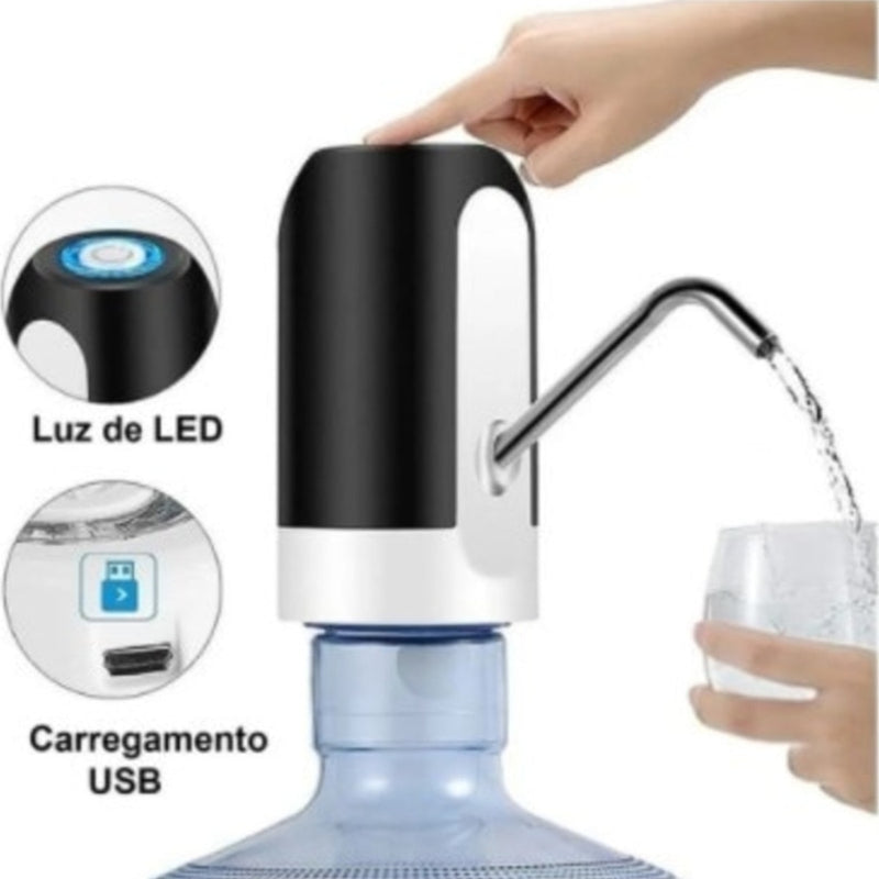 Bomba Elétrica para Galão de Água 20/10 litros Recarregável USB