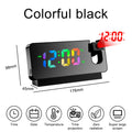 LED Digital Electronic Alarm Clock Ceiling Projector with 180° Rotatable Projection Time USB Desktop Bedroom Bedside Mute Clock
