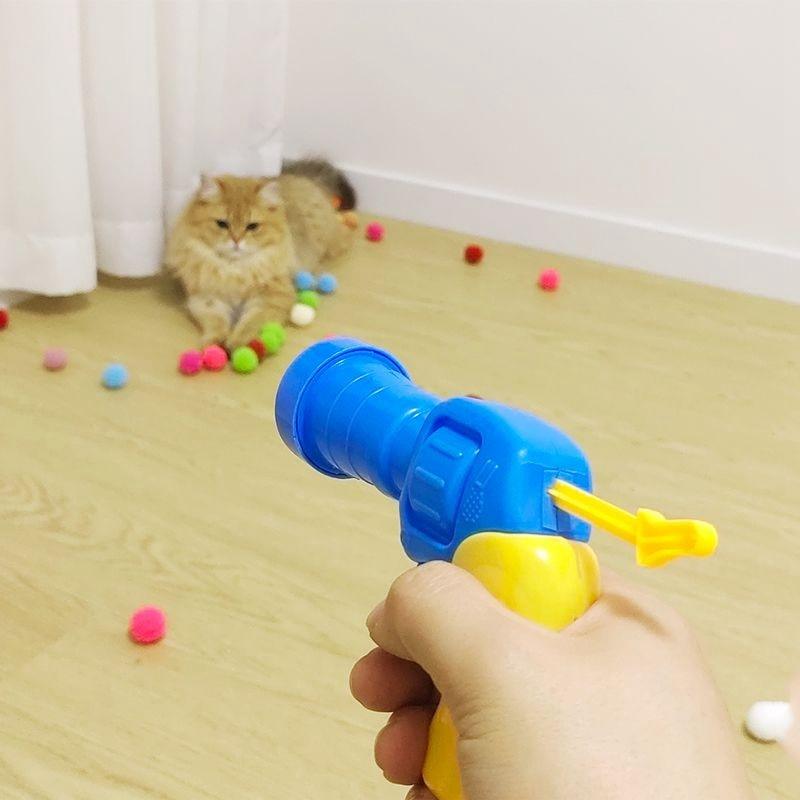 Cat Funny Interactive Teaser Training Toy Stretch Plush Ball Creative Kittens Mini Chew Ball Cat Chasing Game Toys Pompoms Balls - Nossa Casa Completa