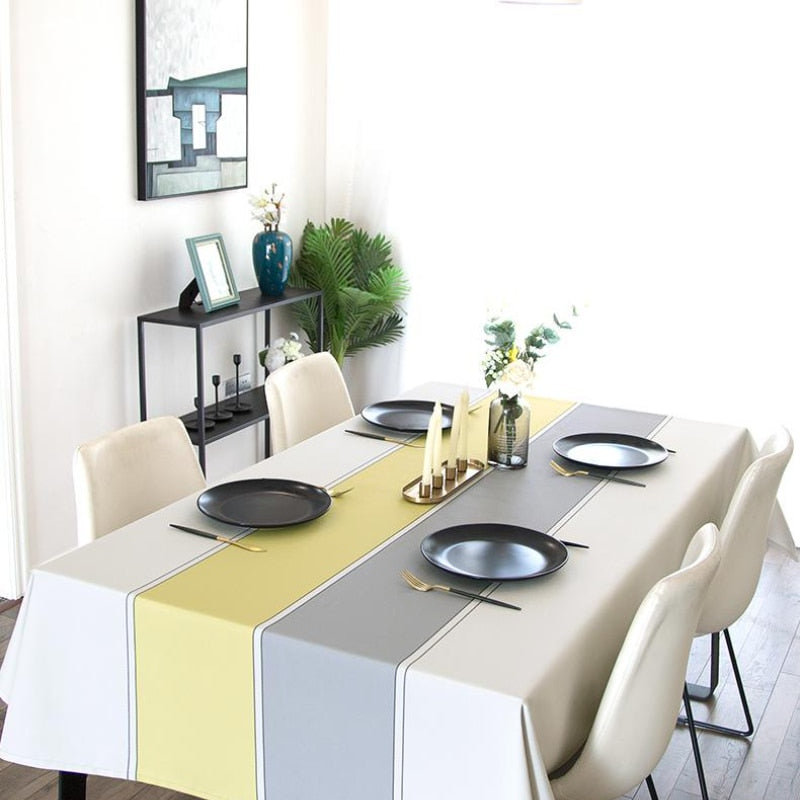 Toalha de Mesa Atemporal Minimalista (Vários Tamanhos e Modleos) - Nossa Casa Completa
