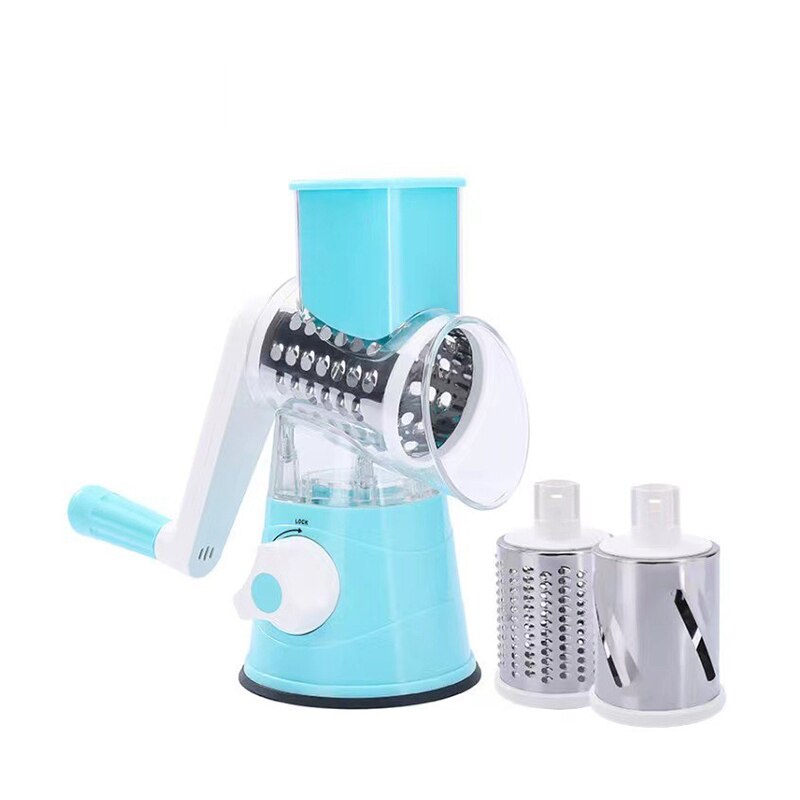 Cortador de Legumes Ralador Multifuncional 3-em-1 em Aço Inox