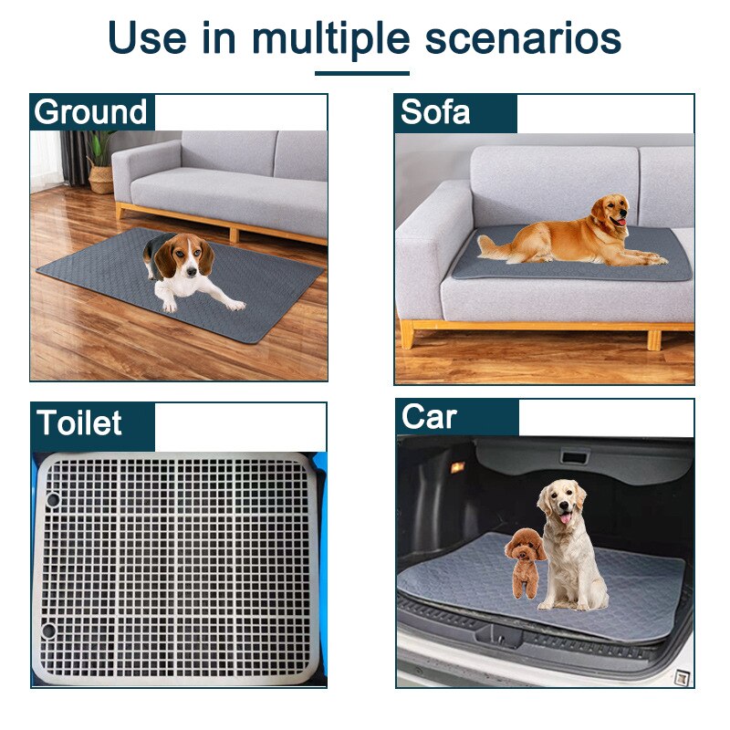 Extra Large Washable Reusable Dog Bed Mats Dog Urine Pad Puppy Pee Fast Absorbing Pad Pet Sleep Soft Carpet Blanket