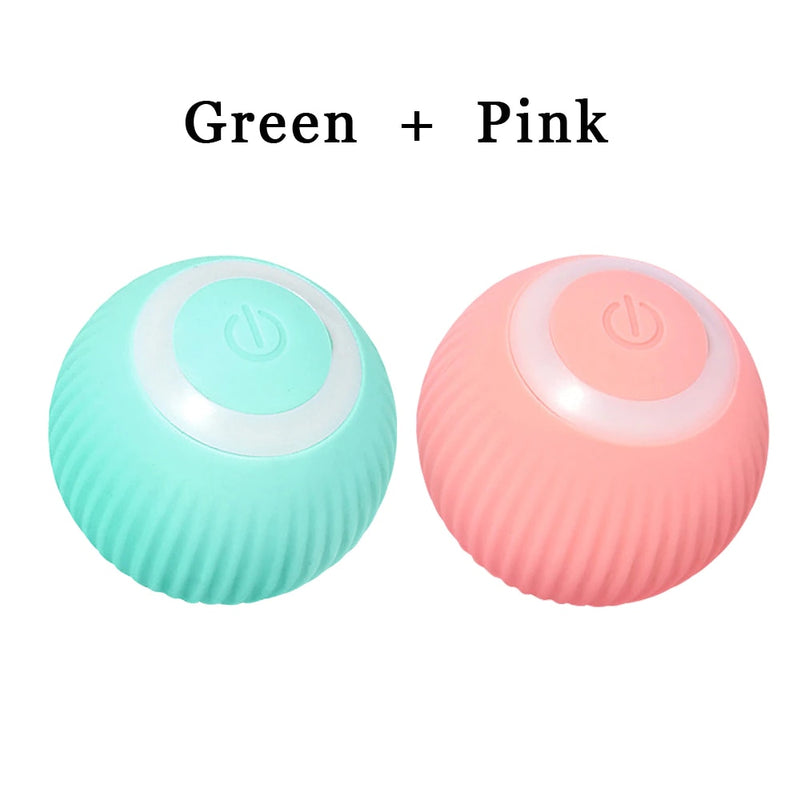 Smart Electric Cat Ball Toys Automatic Rolling Cat Toys for Cats Training Self-moving Kitten Toys for Indoor Interactive Playing