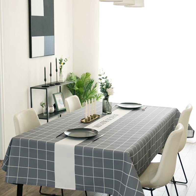 Toalha de Mesa Atemporal Minimalista (Vários Tamanhos e Modleos) - Nossa Casa Completa