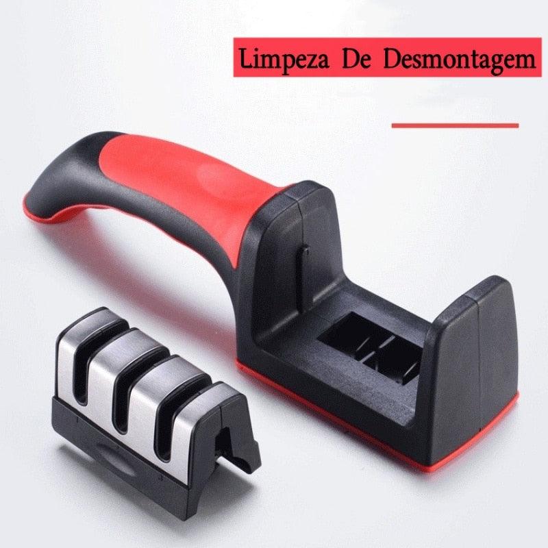 Professional Stainless Steel Knives Sharpster With 3 Professional Sharppers 21.5*5.8*5.1 CM - Nossa Casa Completa