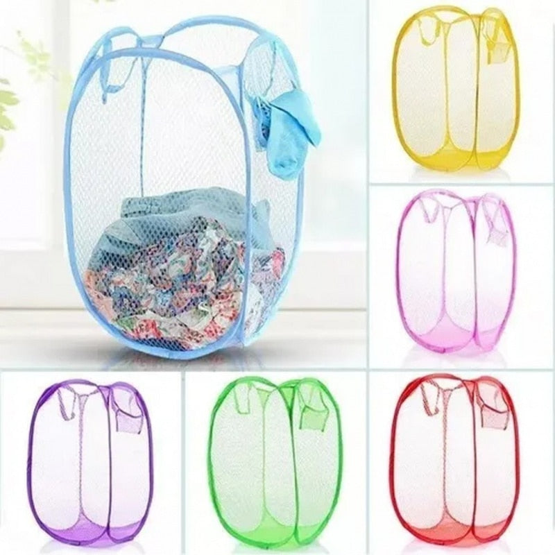 Cesto Organizador de Nylon - Para Roupas e Brinquedos (Dobrável) - Nossa Casa Completa