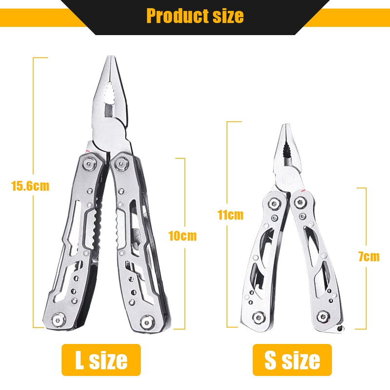 Multifunction Folding Pliers Pocket Knife Pliers Outdoor Camping Survival Hunting Tools Stainless Steel Multi-tool Pocket Knife - Nossa Casa Completa