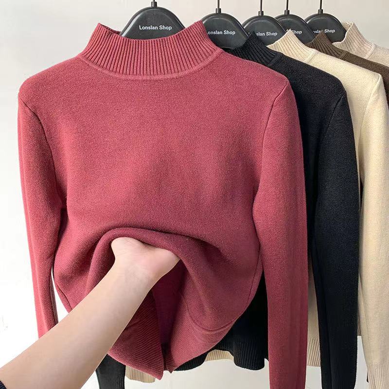 Blusa Manga Longa de Gola Alta