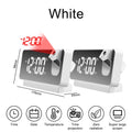LED Digital Electronic Alarm Clock Ceiling Projector with 180° Rotatable Projection Time USB Desktop Bedroom Bedside Mute Clock