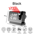 LED Digital Electronic Alarm Clock Ceiling Projector with 180° Rotatable Projection Time USB Desktop Bedroom Bedside Mute Clock