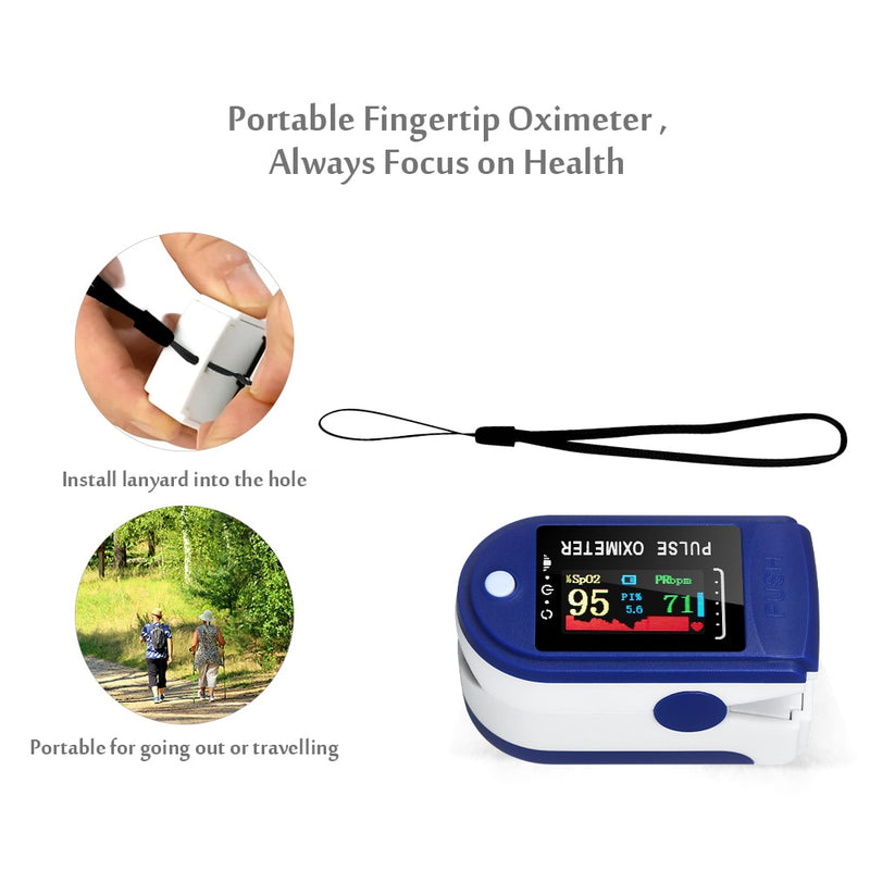 Medical Finger Pulse Oximeter Blood Oxygen Saturation Meter Heart Rate Monitor OLED Oximetro Baby Thermometer Infrared Digital - Nossa Casa Completa