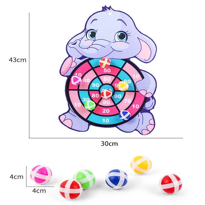 Children Cartoon Animal Dart Board Sticky Ball Rabbit Family Interactive Educational Toy Christmas Gift - Nossa Casa Completa
