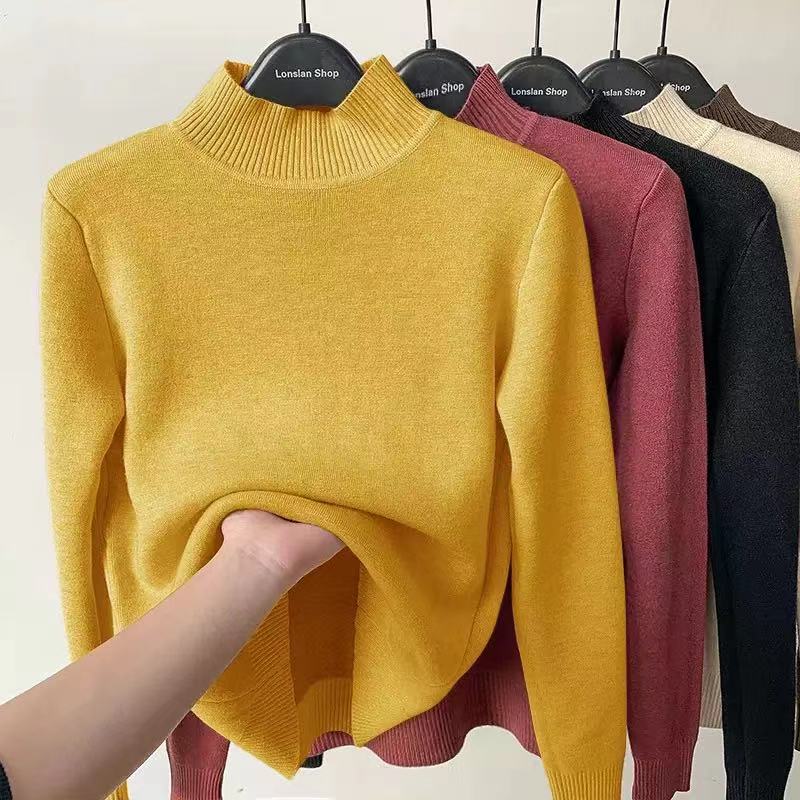Blusa Manga Longa de Gola Alta