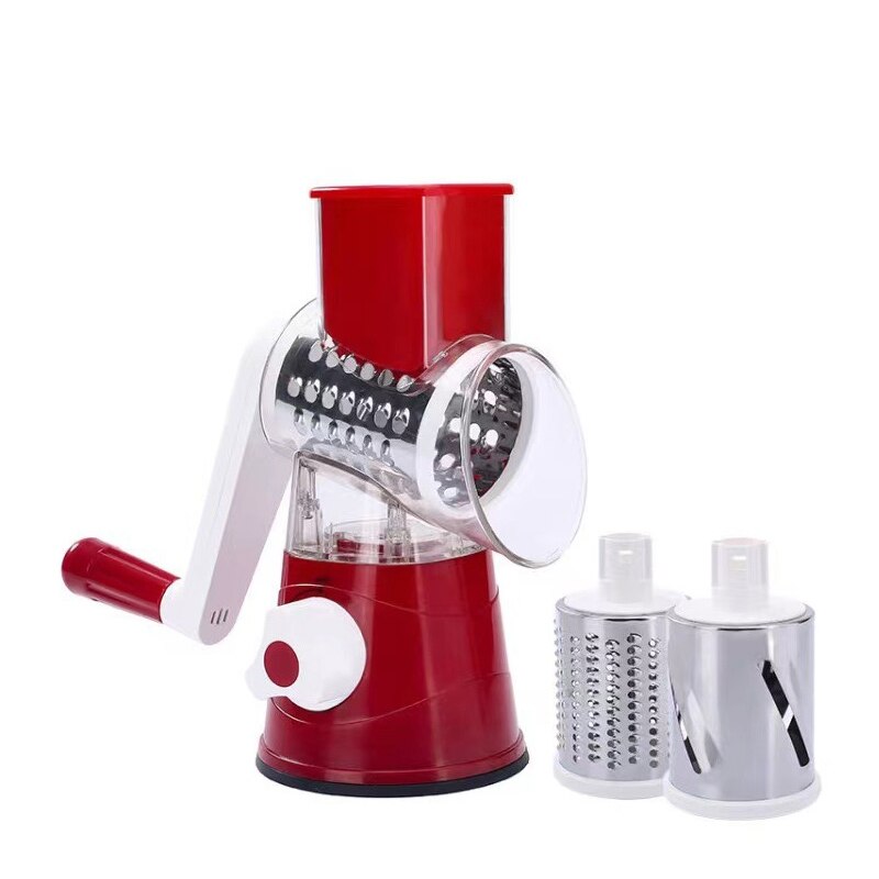Cortador de Legumes Ralador Multifuncional 3-em-1 em Aço Inox