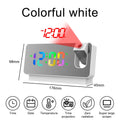 LED Digital Electronic Alarm Clock Ceiling Projector with 180° Rotatable Projection Time USB Desktop Bedroom Bedside Mute Clock