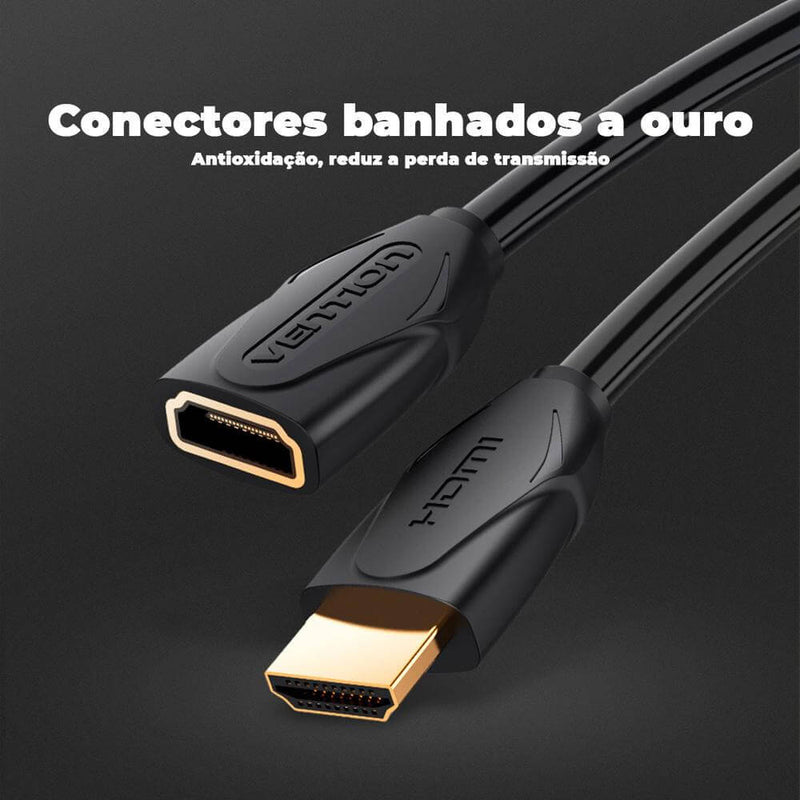 Cabo HDMI Macho/Fêmea Extensão 4K/3D/Full HD - Nossa Casa Completa