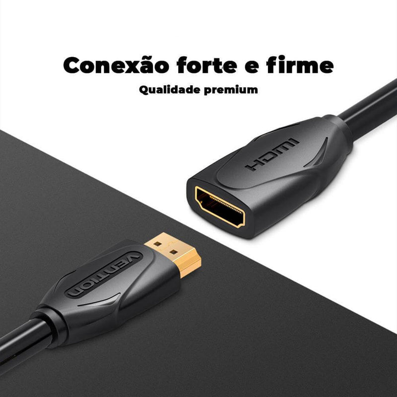 Cabo HDMI Macho/Fêmea Extensão 4K/3D/Full HD - Nossa Casa Completa