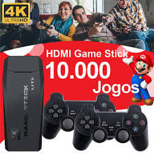Video Game Retrô 4K Console Stick 10Mil Jogos 2 Controles