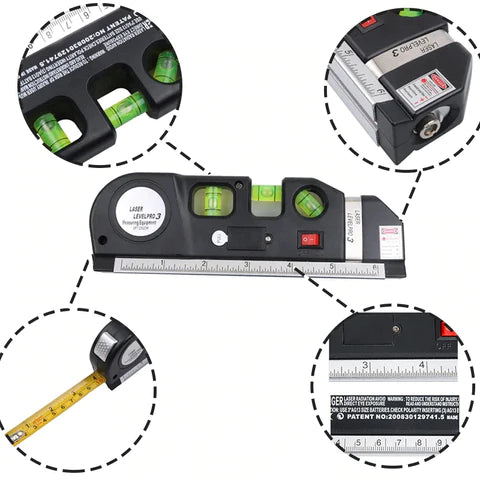 Ferramenta 4 em 1 - Nível Laser/Trena