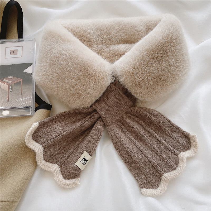 Cachecol de Pelúcia em Formato de Laço (Fashion e Confortável) - Nossa Casa Completa