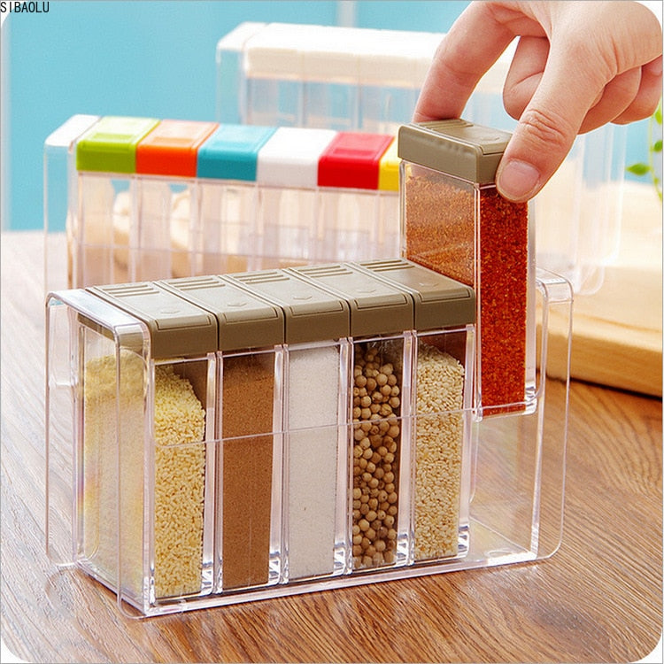 Organizador de Temperos em Acrílico - Porta Condimento - 7 Peças