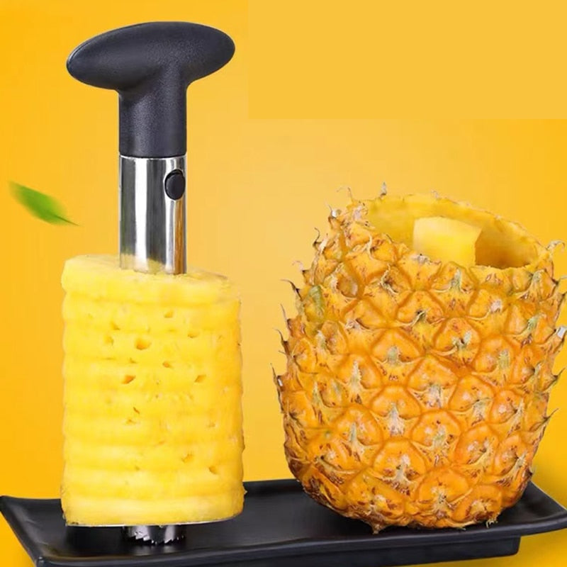 Descascador Fatiador de Abacaxi em Aço Inox Espiral 3 em 1