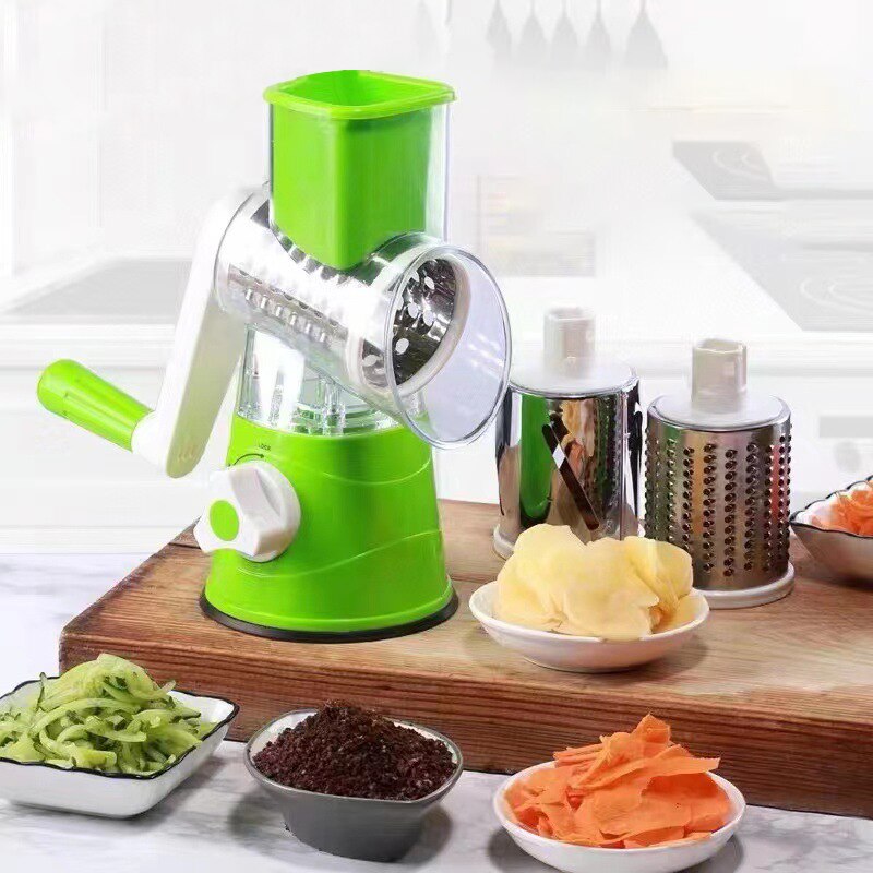 Cortador de Legumes Ralador Multifuncional 3-em-1 em Aço Inox